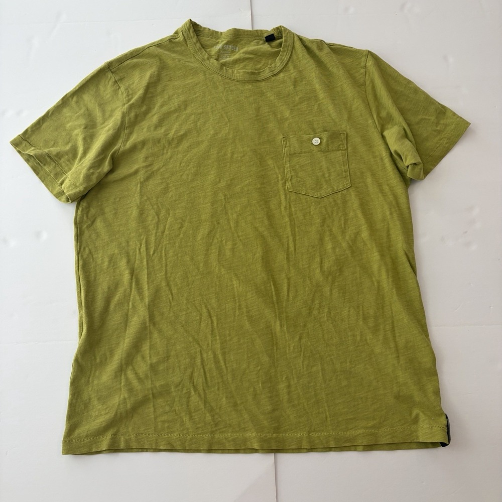 Todd Snyder Slub Pocket Tee Shirt Mens Large Olive Green Homespun Jersey